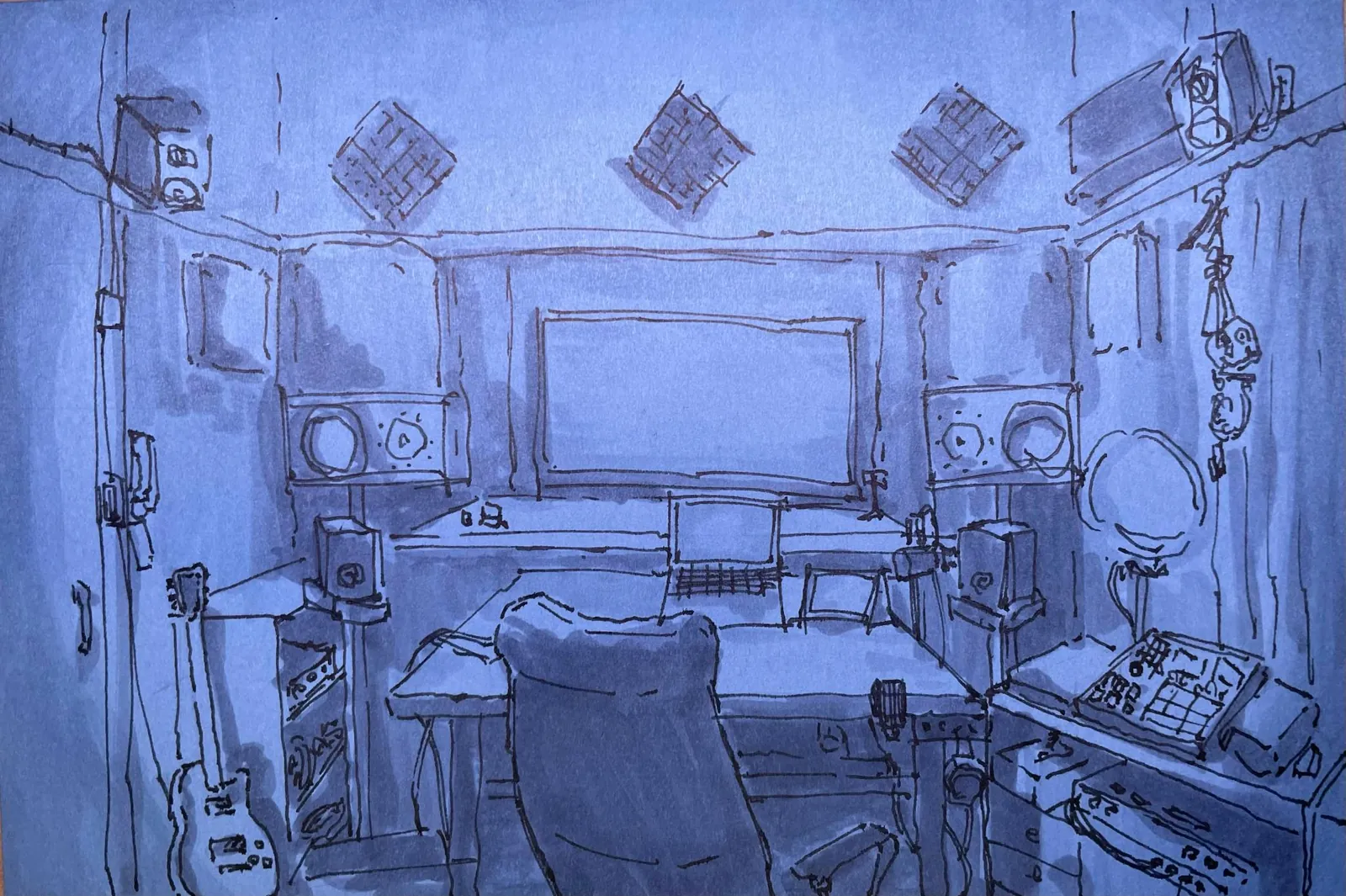 あさまるさんが描いてくれたスタジオファンアート